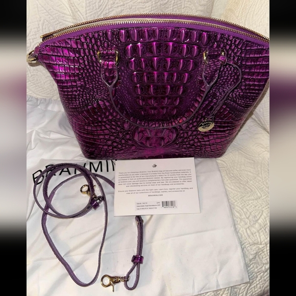 Brahmin Purple Potion Melbourne Duxbury Satchel - Picture 6 of 9